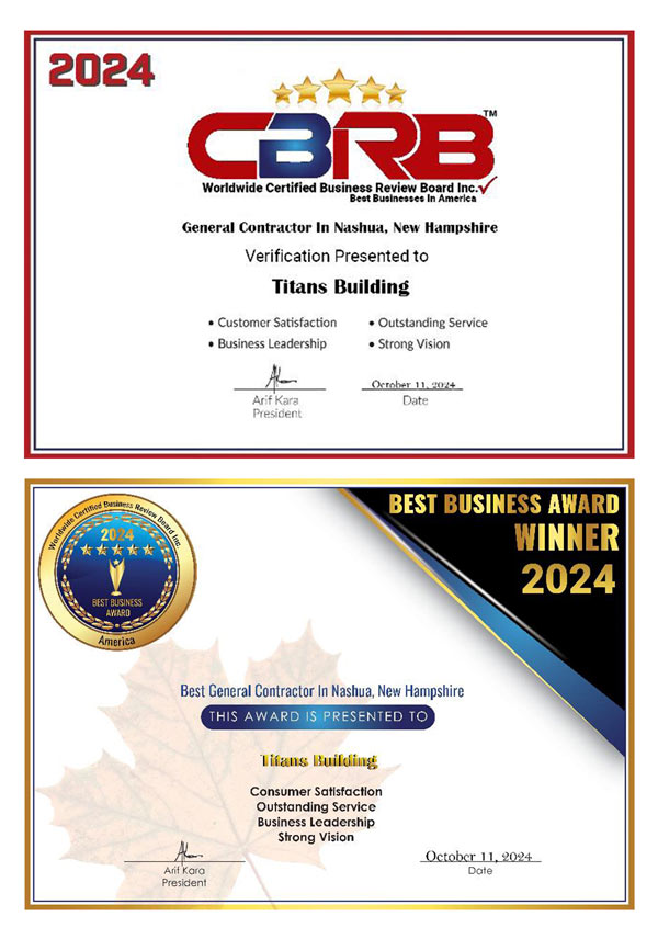 Titans Building Certificates